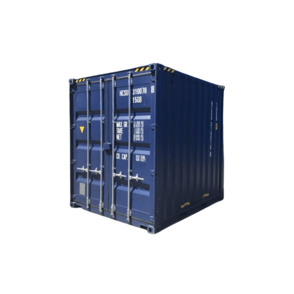 10 fot high cube container med extra invändig höjd.