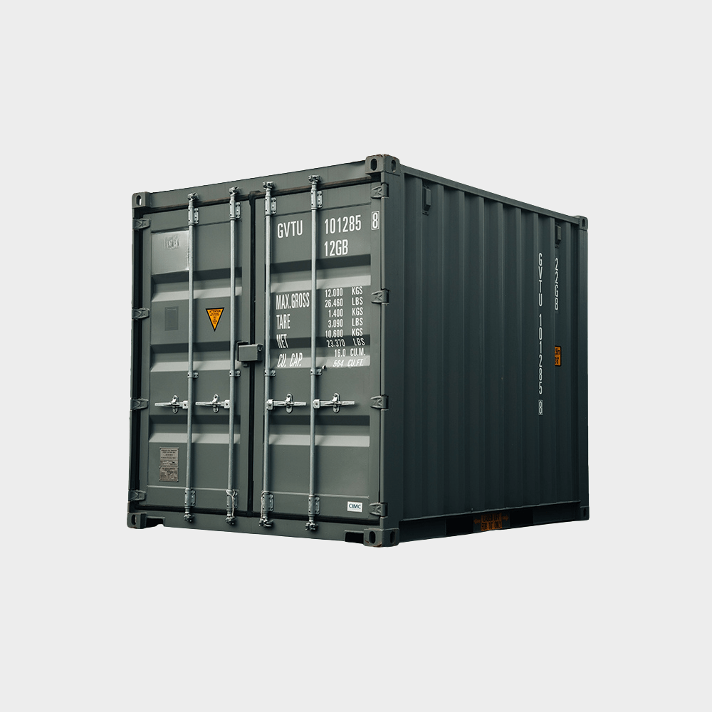 grå 10 fot container