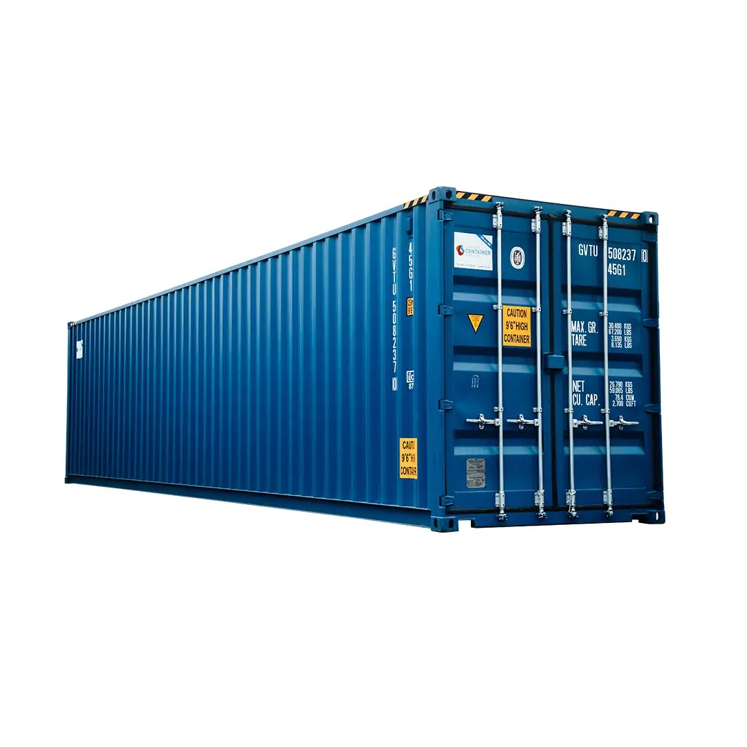 40 fot däckcontainer för organiserad förvaring av större mängder däck.